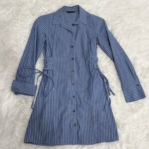 Gorgeous Blue Button Down Dress, Vacation Dress, Work Dress